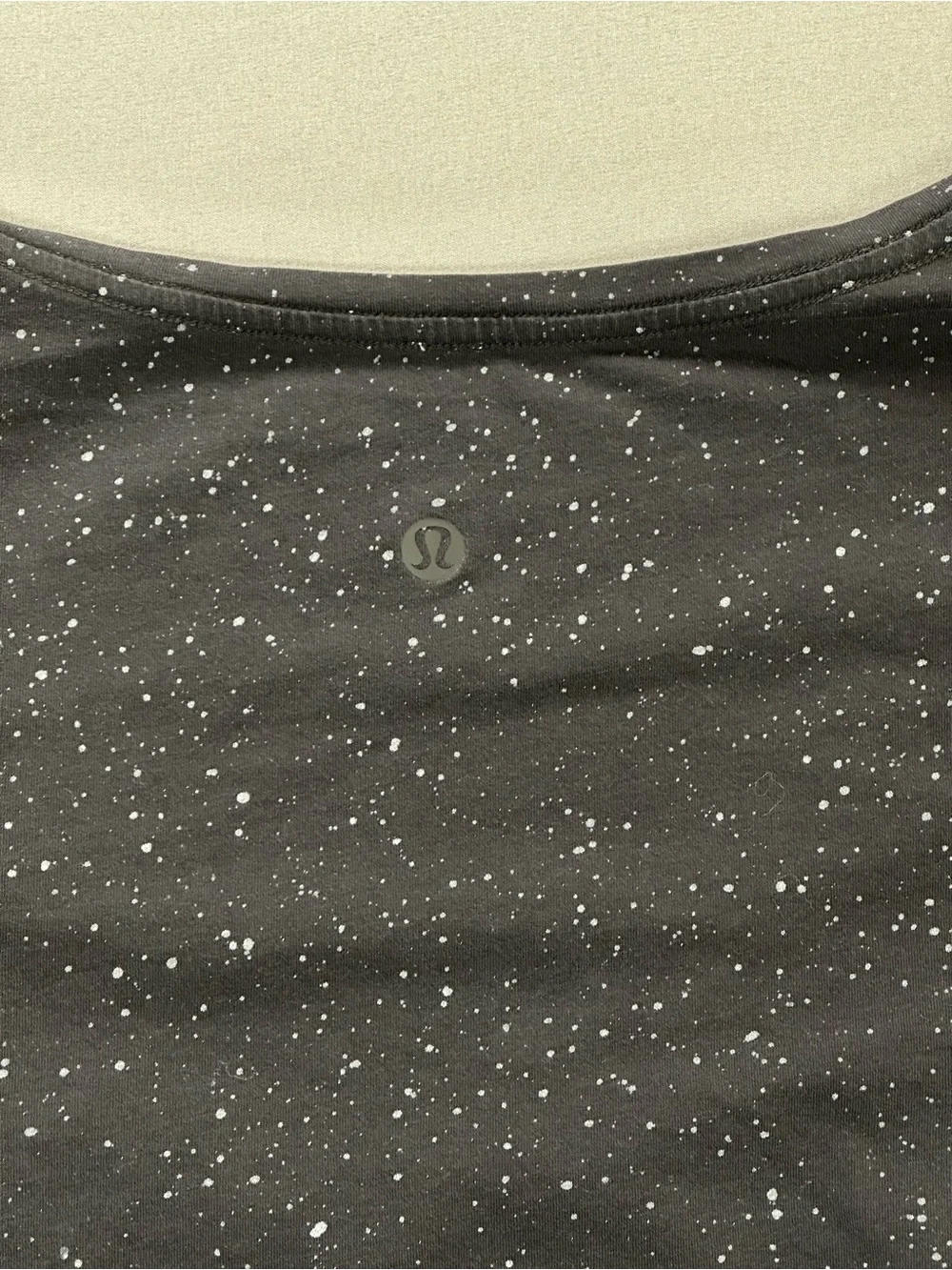Lululemon Love Tee V-Neck Short Sleeve Shirt, White Splatter - Womens